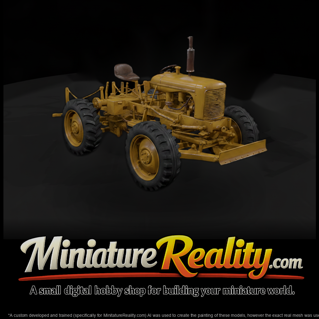 Vintage Yellow Road Motor Grader
