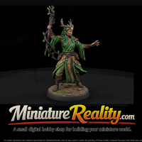 Elf Druid with Antlered Crown and Vine Staff — thumbnail 1