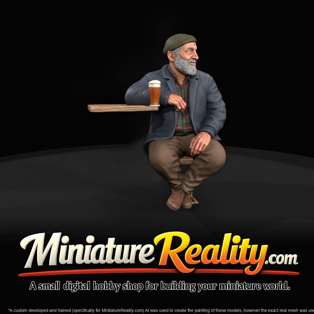Western Saloon Regular — Seated Male Patron