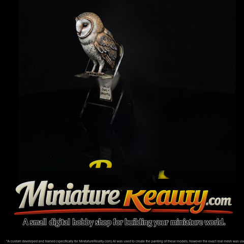 Low-Poly Barn Owl on Folding Chair