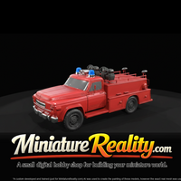 Boston Fire Department Truck 2 miniature, three-quarter view — thumbnail 3