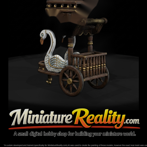 Ornate Swan Tea Trolley