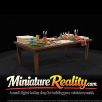 Art Supplies Table miniature, three-quarter view — thumbnail 3