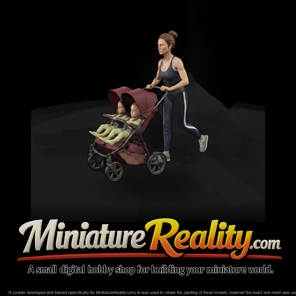 0066 Family Mom Twins Stroller