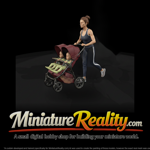 0066 Family Mom Twins Stroller