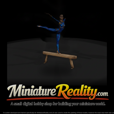 Poparc 0308 Gymnast Balance Beam Pose Alternate Po