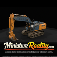 Liebherr 936 Excavator miniature, three-quarter view — thumbnail 2