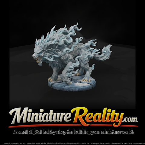 Frost Mist Rime Beast miniature, three-quarter view