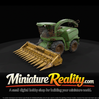 Corn Silage Harvester with Maize Header miniature, three-quarter view — thumbnail 3