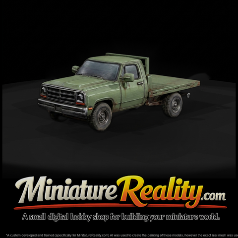 Vintage Flatbed Pickup Truck — Single‑Cab