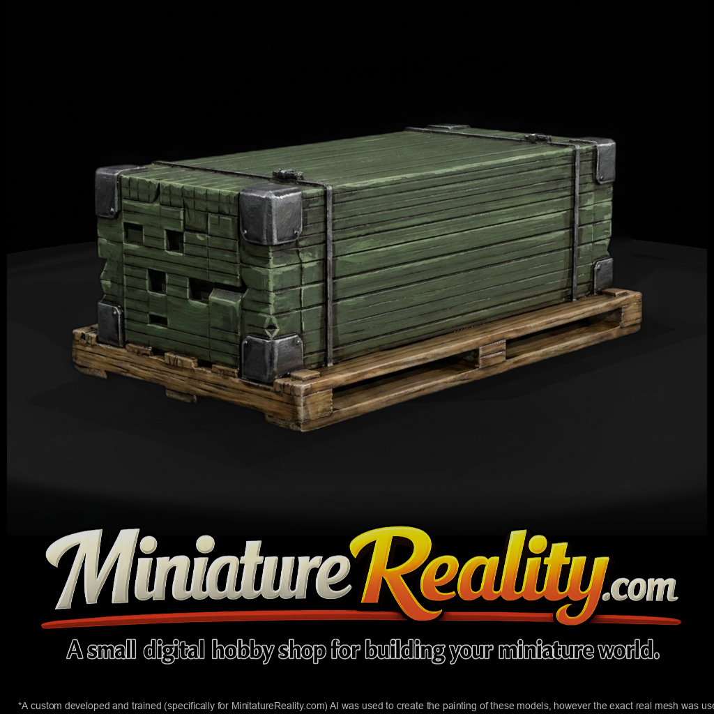 Industrial Shipping Crate on Pallet