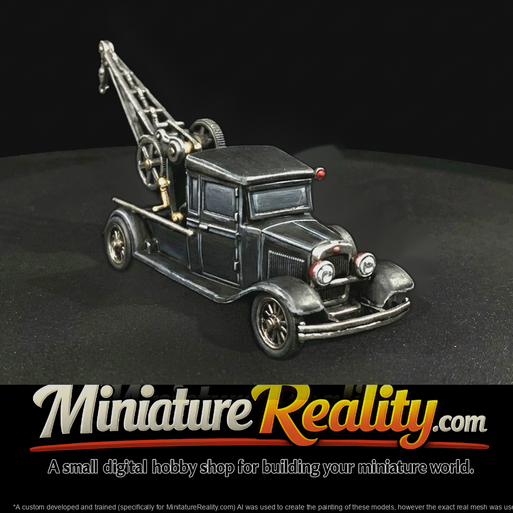 1929 Dodge Crane Truck miniature, three-quarter view