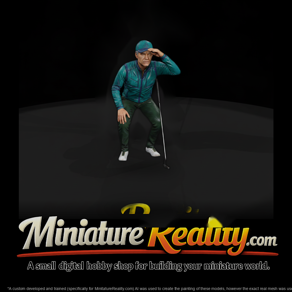 Golfer Reading the Green