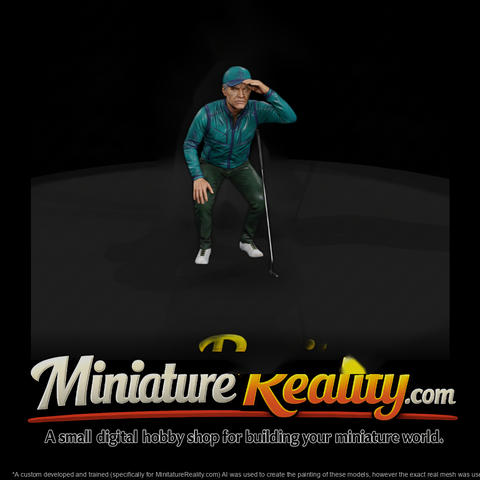 Golfer Reading the Green
