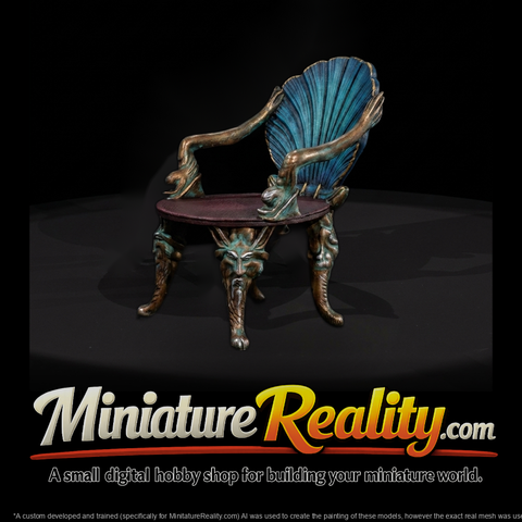 Surreal Sculpted Shell Armchair — Armchair