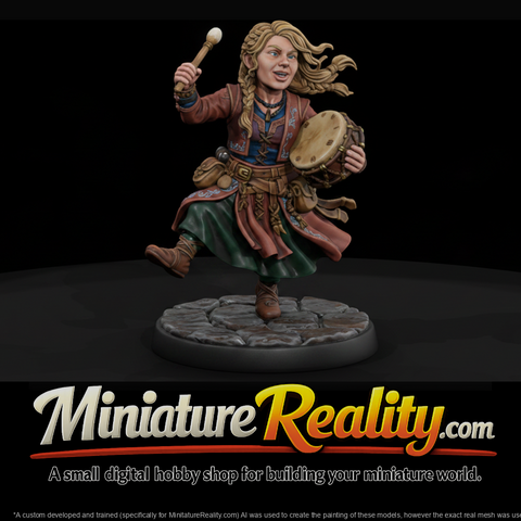 Halfling Bard with Tambourine