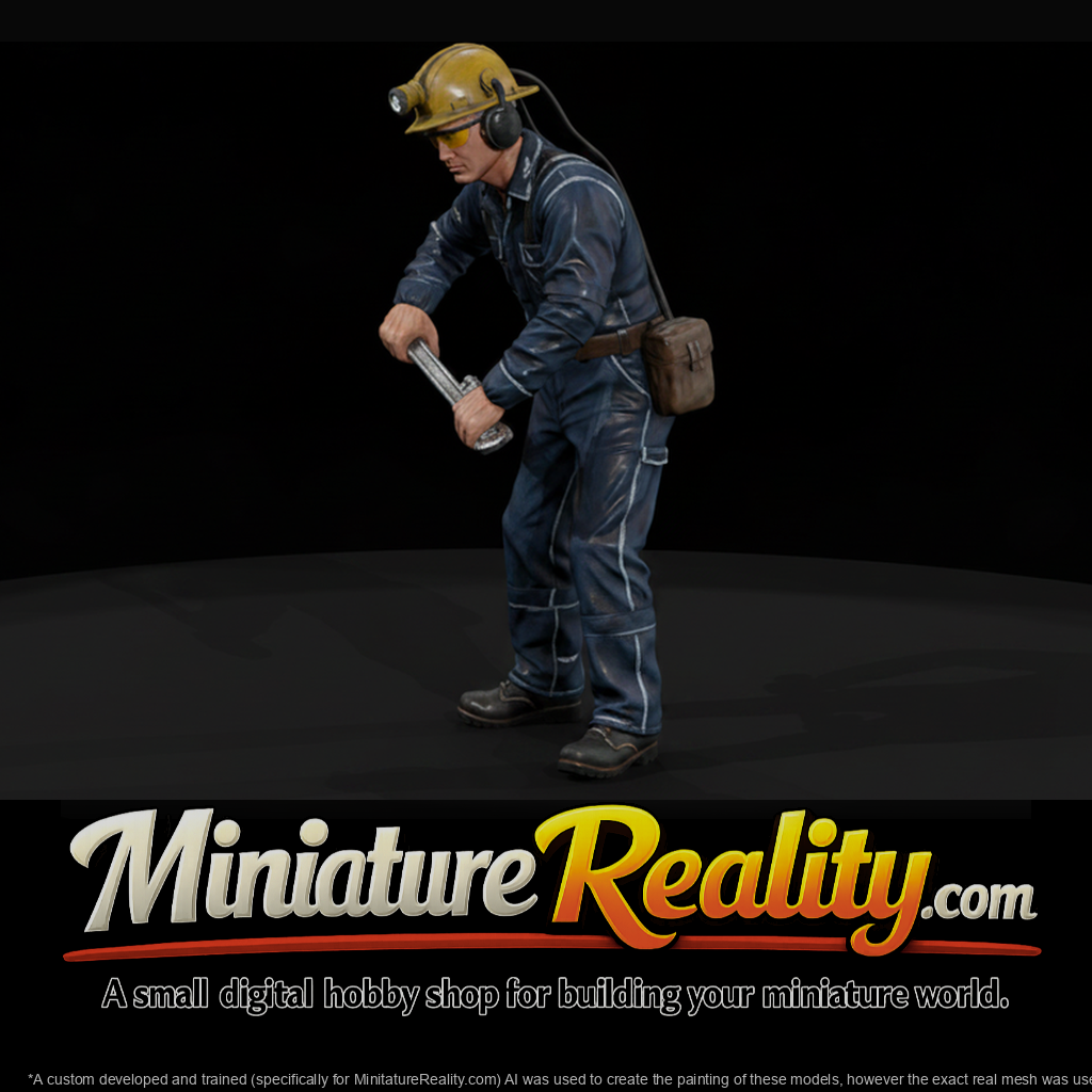 Mine Mechanic With Pipe Wrench