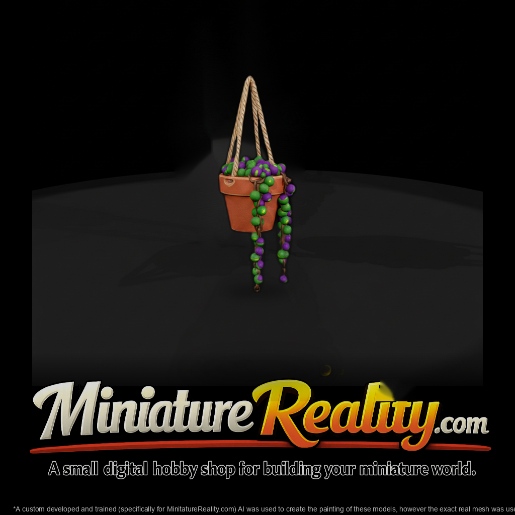 Stylized Hanging String Of Pearls Planter 3D Model