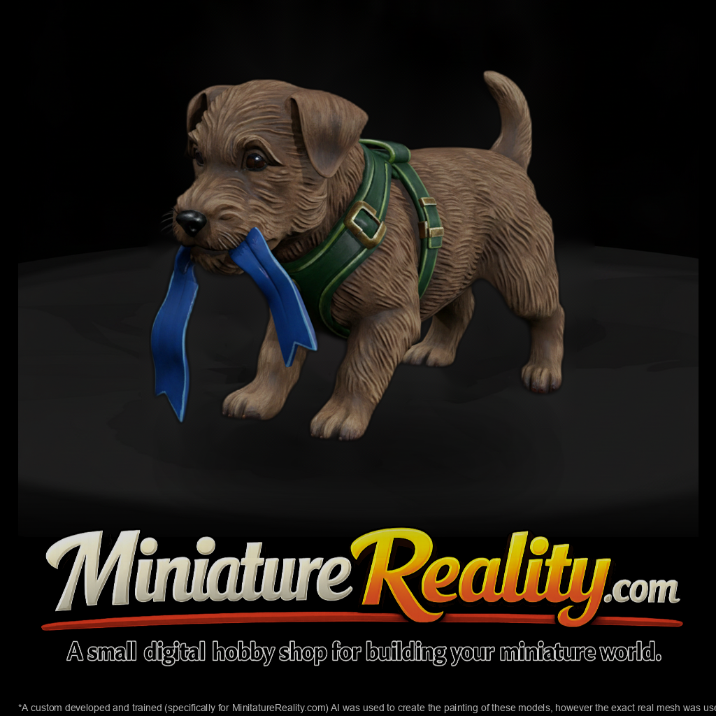 Stylized Sculpted Terrier Puppy 3D Model Zrfpri9Y