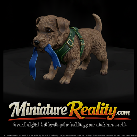 Stylized Sculpted Terrier Puppy 3D Model Zrfpri9Y