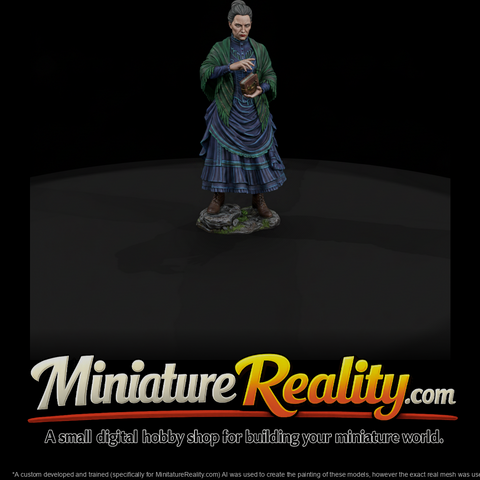 Victorian Mystery Medium Alternate Pose miniature, three-quarter view