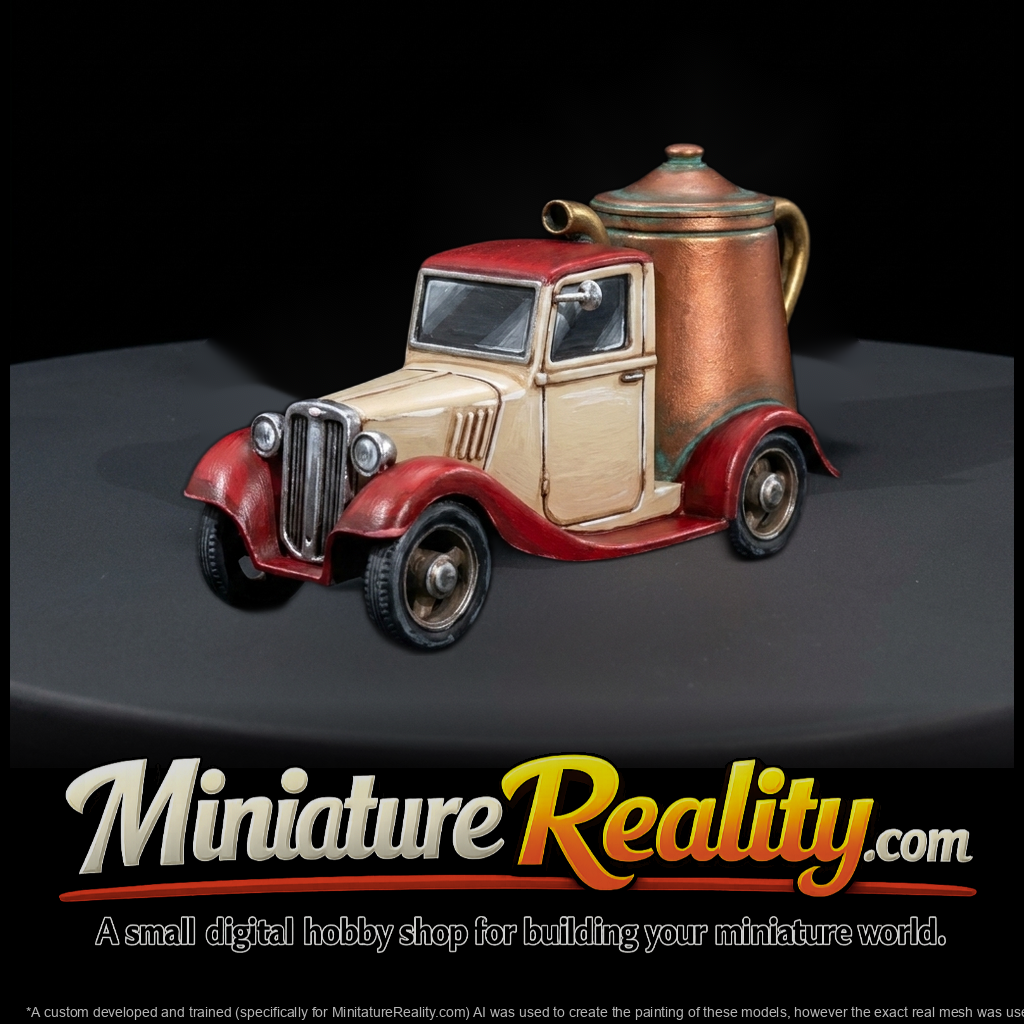 Stylized Retro Truck Teapot