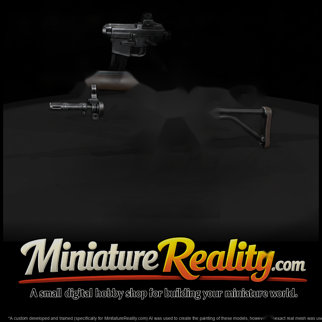 Modern Assault Rifle with Folding Stock