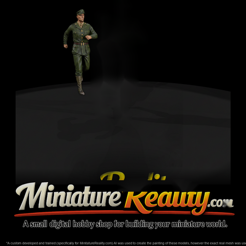 WWII Army Officer Walking