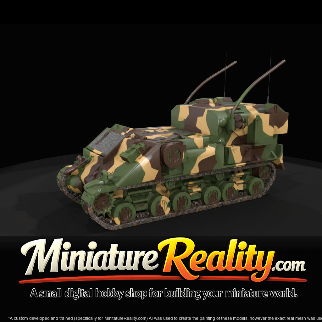 M4 Ambulance (WWII Armored Medical Vehicle) miniature, three-quarter view