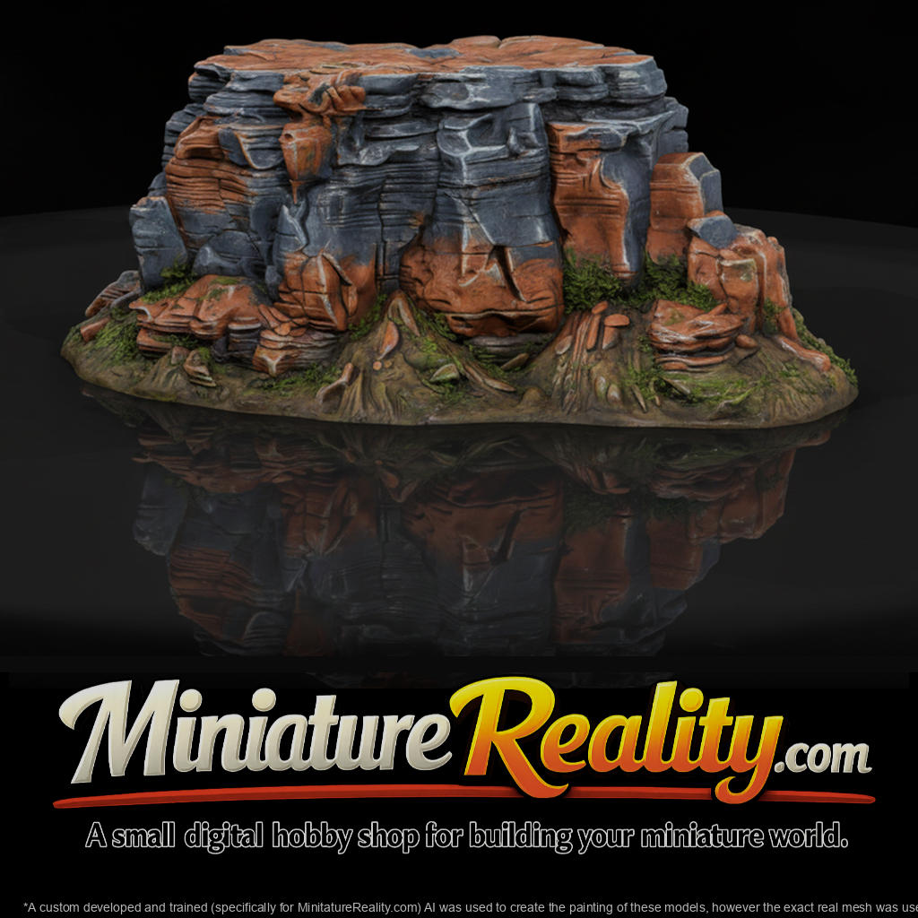 Layered Sandstone Rock Outcrop