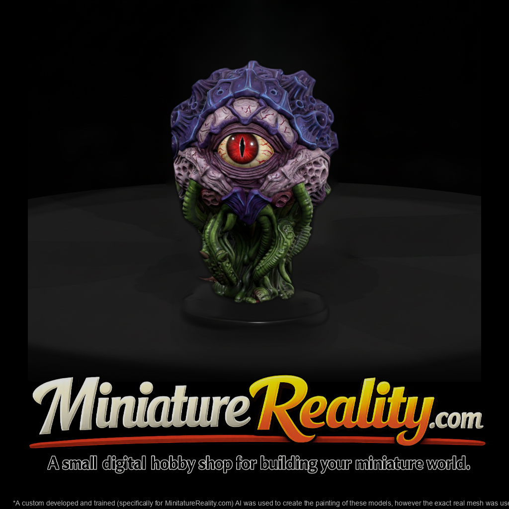 Sculpted Dark Fantasy Tentacled Eye Horror Miniatu