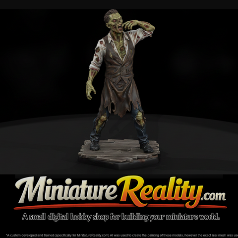Shambling Zombie in Tattered Waistcoat