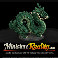Serpentine Fantasy Dragon on Round Base — thumbnail 1