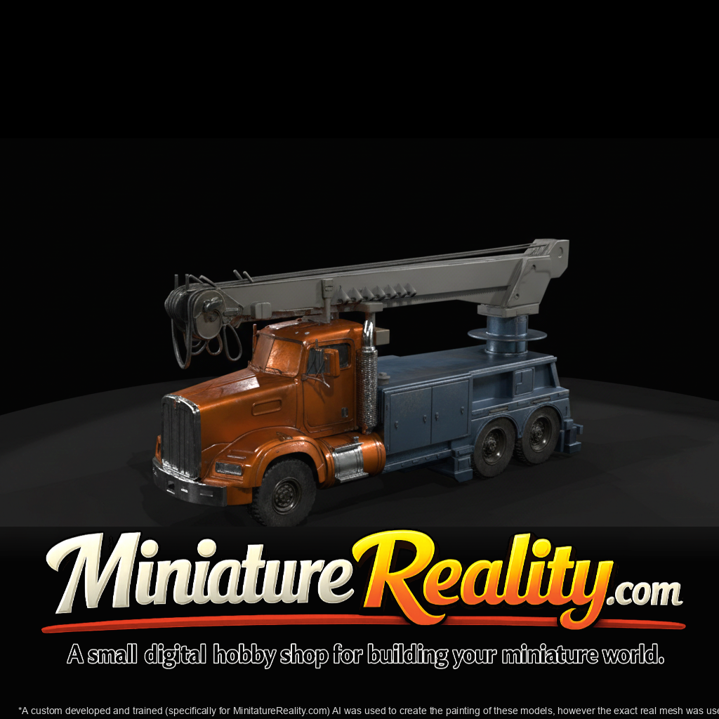 2005 Kenworth T800 Hydraulic Drill Truck miniature, three-quarter view
