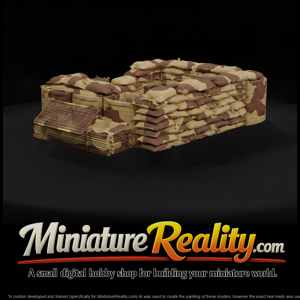 Mil 280 Modern Desert Sandbag Barrier Stockpile