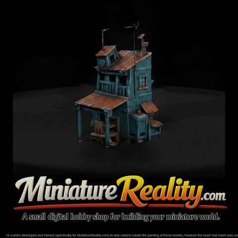 Stylized Rustic Wooden Shack 3D Model Iaijn14W