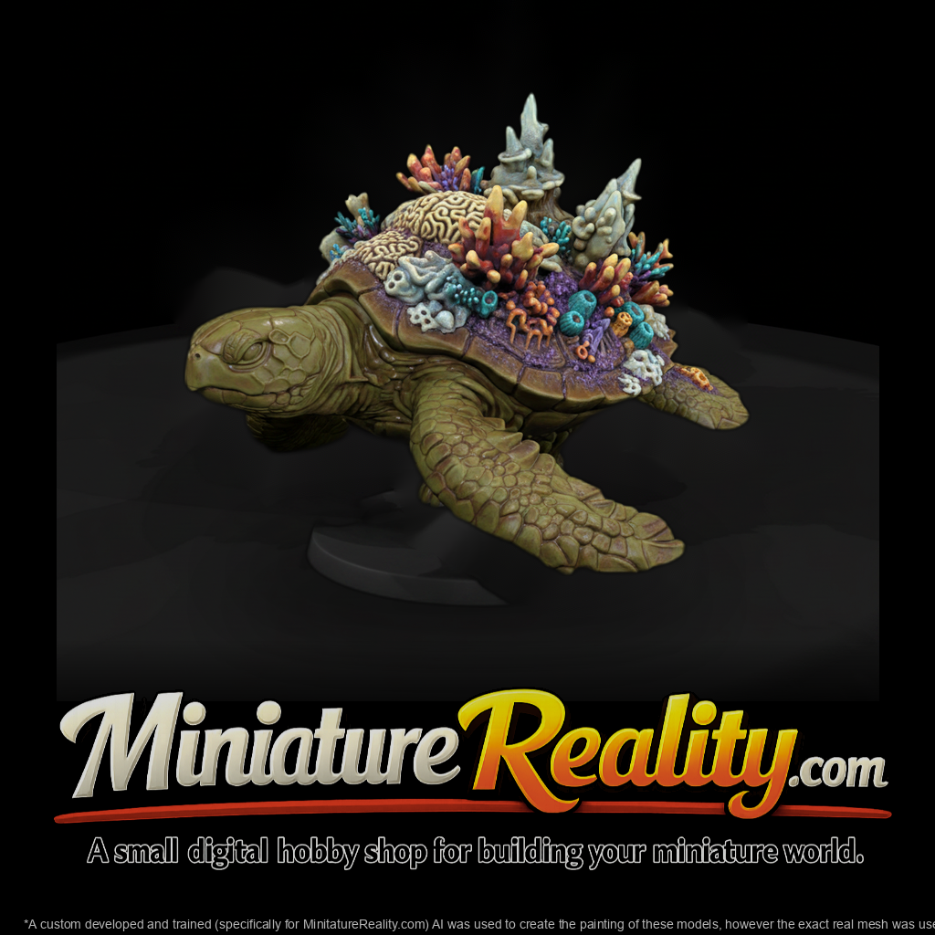 Coral Crown Sea Turtle