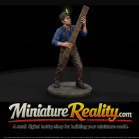 1880s Mine Timberman with Prop Beam — thumbnail 1