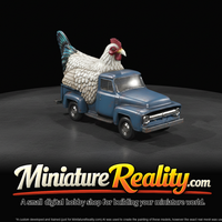 Chicken Dinner Truck — 1950s Pickup Style miniature, three-quarter view — thumbnail 3