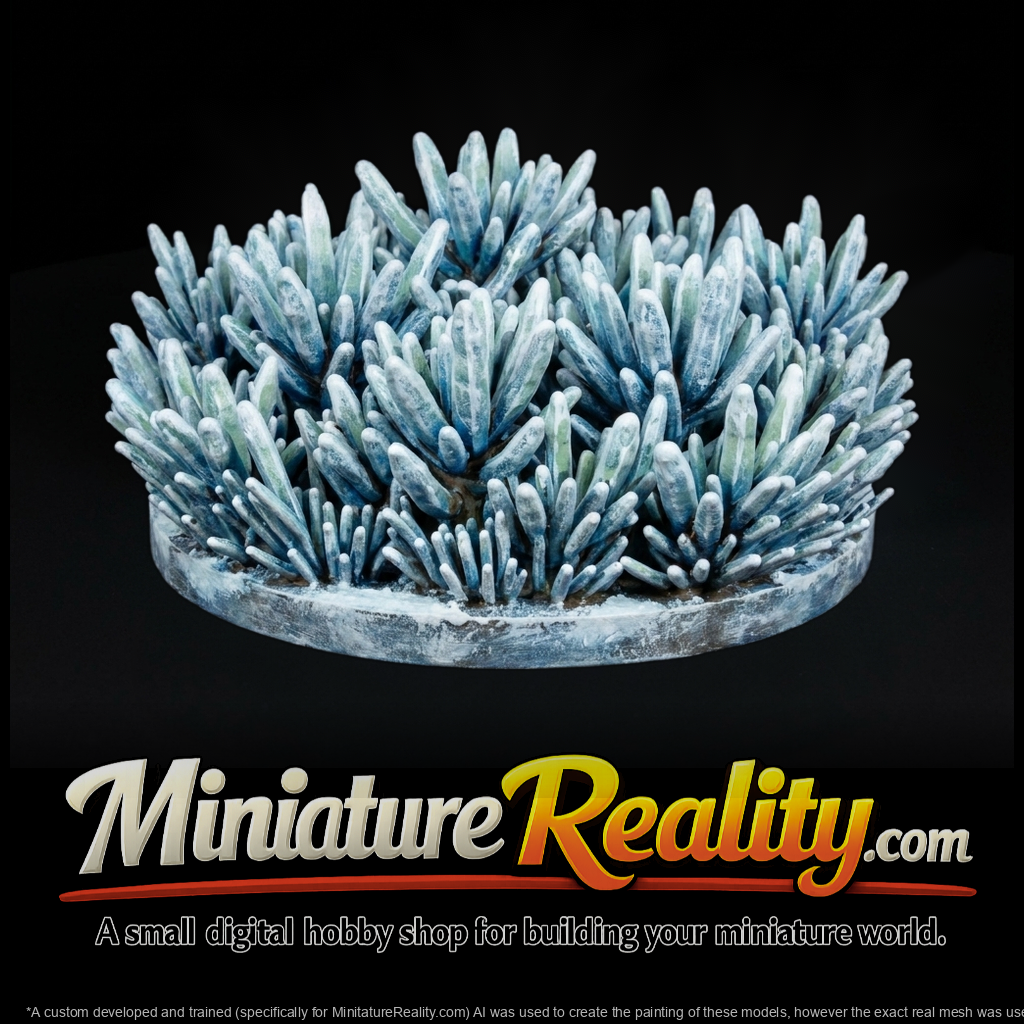 Stylized Frosted Grass Bush
