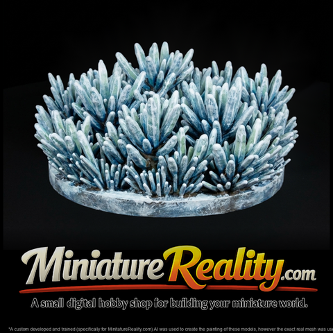 Stylized Frosted Grass Bush