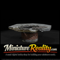 Broken Manhole Cover & Cracked Pavement - Urban Scatter miniature, three-quarter view — thumbnail 2