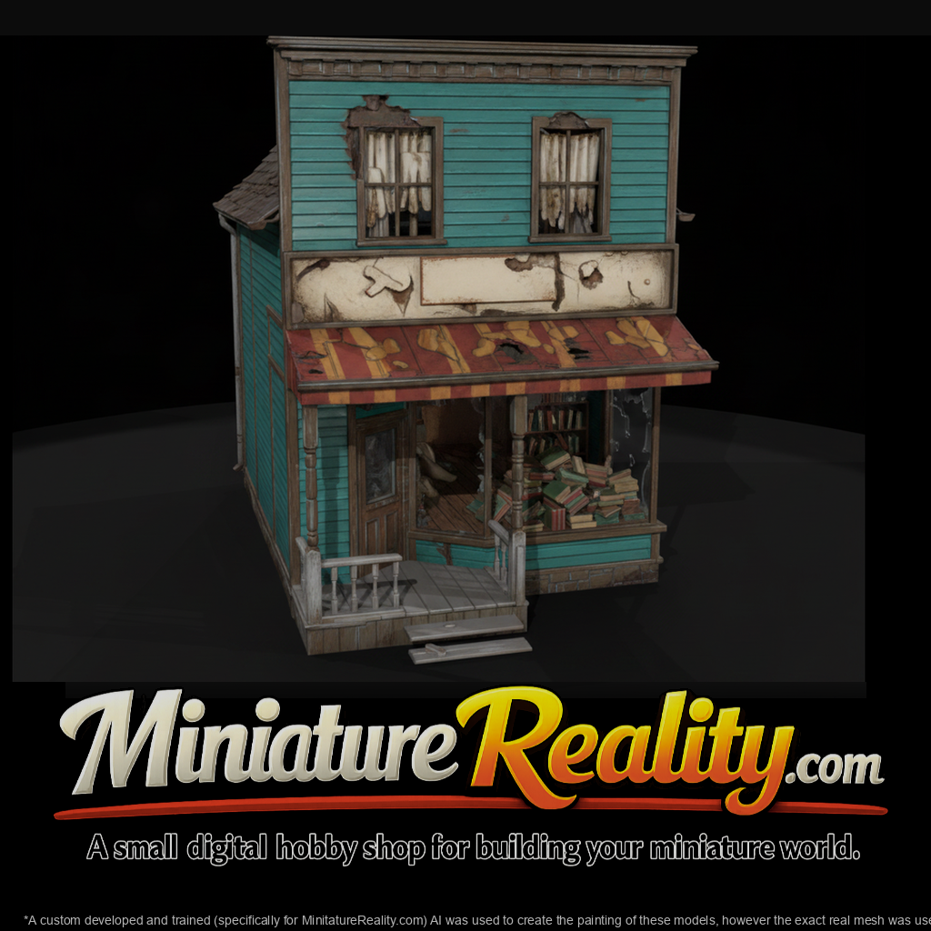 Abandoned Two-Story Clapboard Storefront