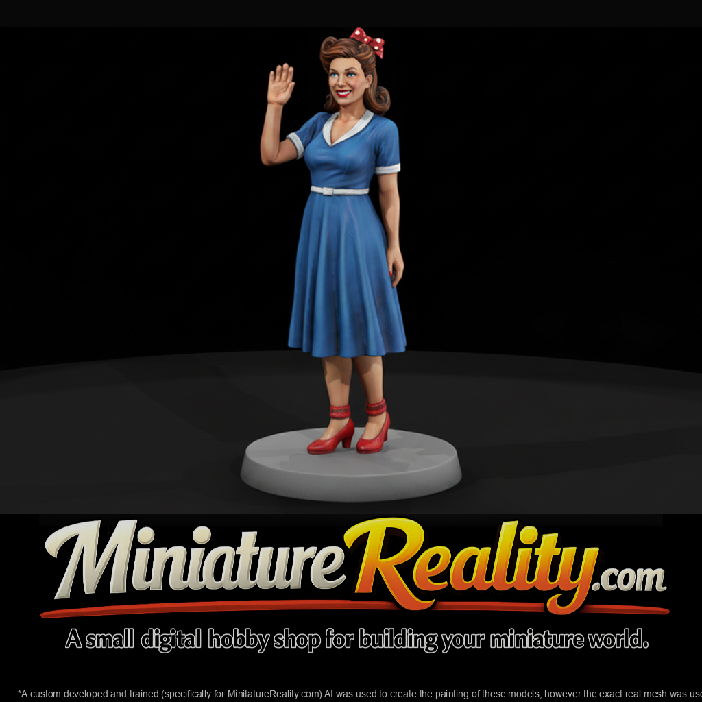 1940s Sweetheart Waving Farewell