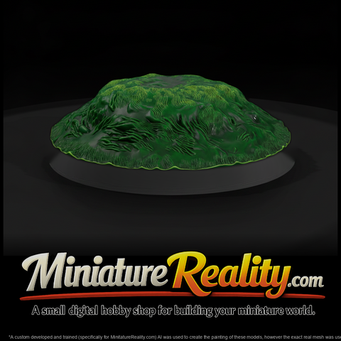 Sculpted Grassy Terrain Base 3D Model Thr3Xtr8