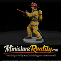 1980s Firefighter Working a Nozzle — thumbnail 1