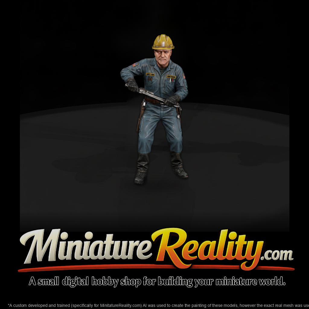 Industrial Mechanic with Pipe Wrench