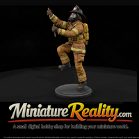 1980s Firefighter Climbing an Aerial Ladder — thumbnail 1