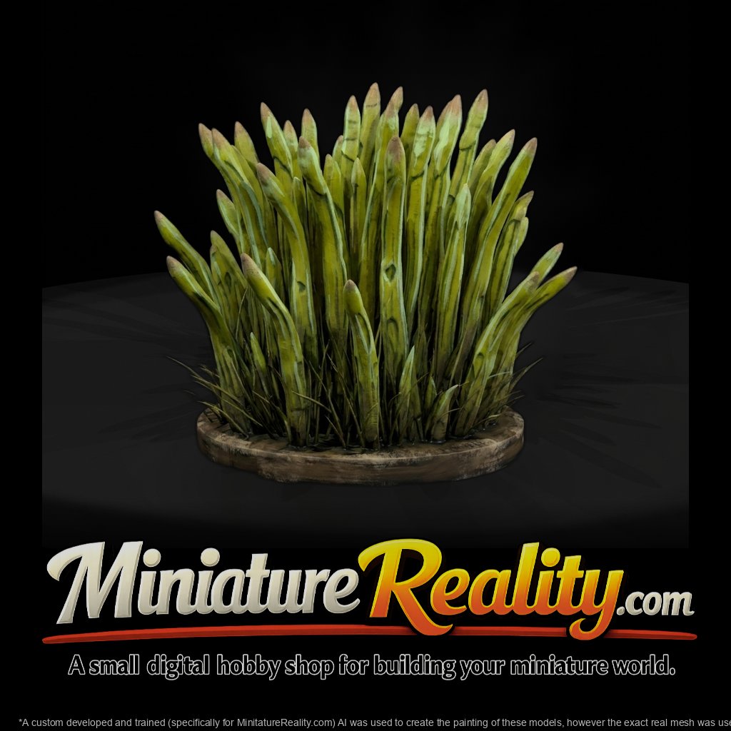 Tall Low-Poly Reed Grass Clump