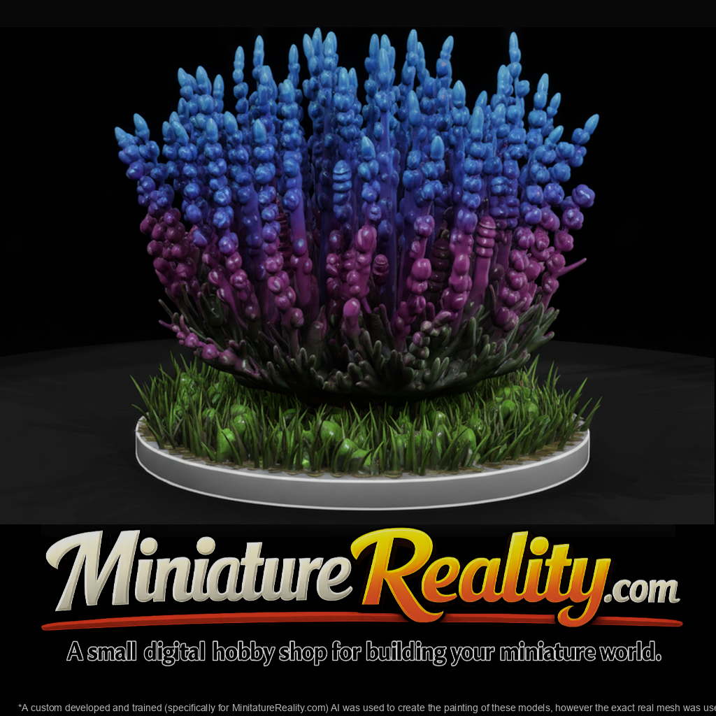Flowering Glasswort Bush on Grass Base